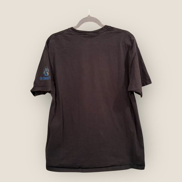 Vintage 90s Outdoor Life Night Vision Wolf Graphic T-Shirt Mens Size L - Picture 2 of 5